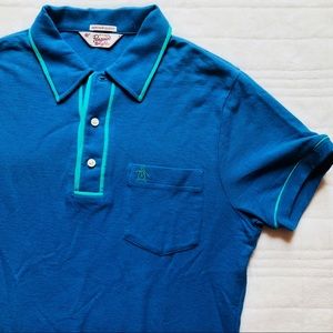 Original Penguin ‘Heritage Slim Fit’ Blue Polo SM